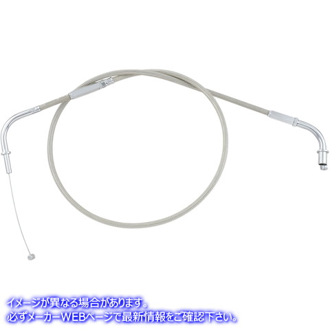 取寄せ アーマーコート編組ステンレス鋼ケーブル モーションプロ Throttle Cable - Push - Kawasaki - Stainless Steel 63-0273 MP630273