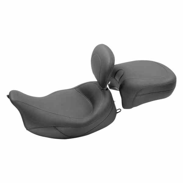 取寄せ 取り外し可能なドライバーバックレストを備えたビンテージスーパーソロビニールシート マスタング Wide Super Solo Seat - Drivers Backrest - FL '08-21 79446 08010555