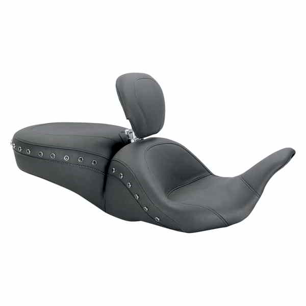 取寄せ LowDown?2アップシート マスタング Lowdown Seat with Driver Backrest - Black Studded 79705 08010606