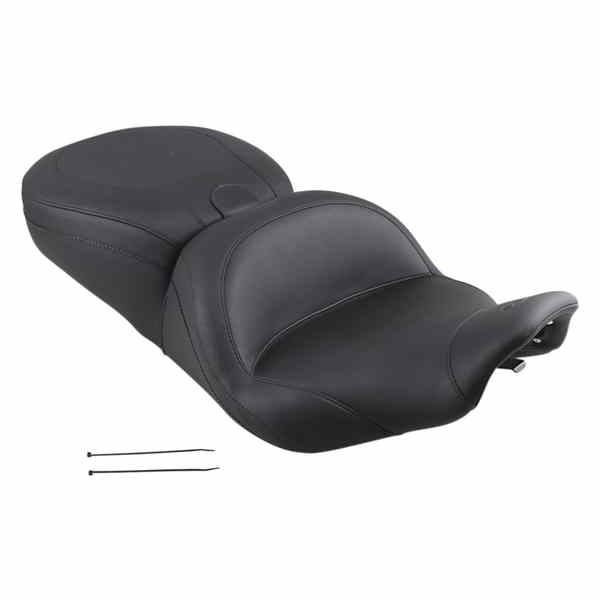 取寄せ ローダウン2アップシート マスタング Lowdown Seat with Driver Backrest - Plain - FLHR '97-'07 79672 08010696