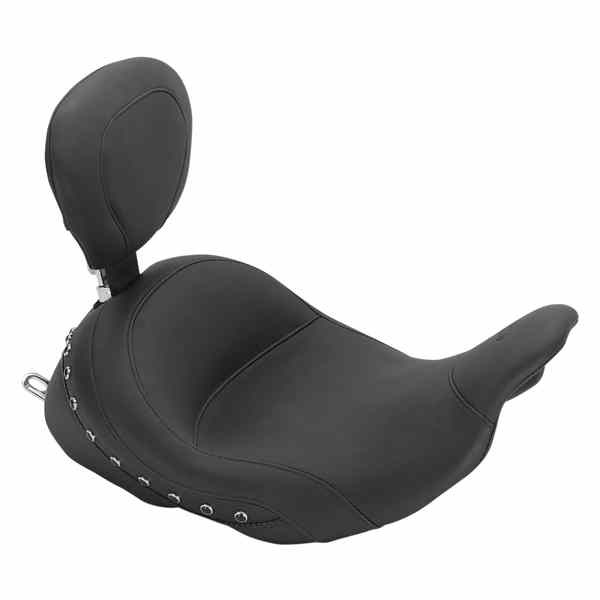 取寄せ ローダウンソロシート - バックレストが含まれています マスタング Lowdown Vintage Seat with Driver Backrest - Black Studded 79912 08010958