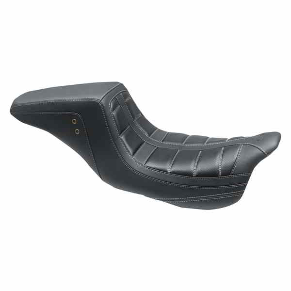 取寄せ スクエアバックワンピースシート マスタング Squareback One-Piece Seat - Tuck and Roll - Black w/ Gun Metal Stitching 75239GM 08011373