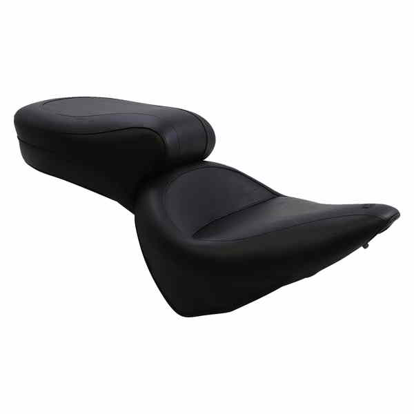 取寄せ ヴィンテージ2アップシート マスタング Vintage Style Seat - Wide - Smooth - Black - FXST/FLST 75073 08020240