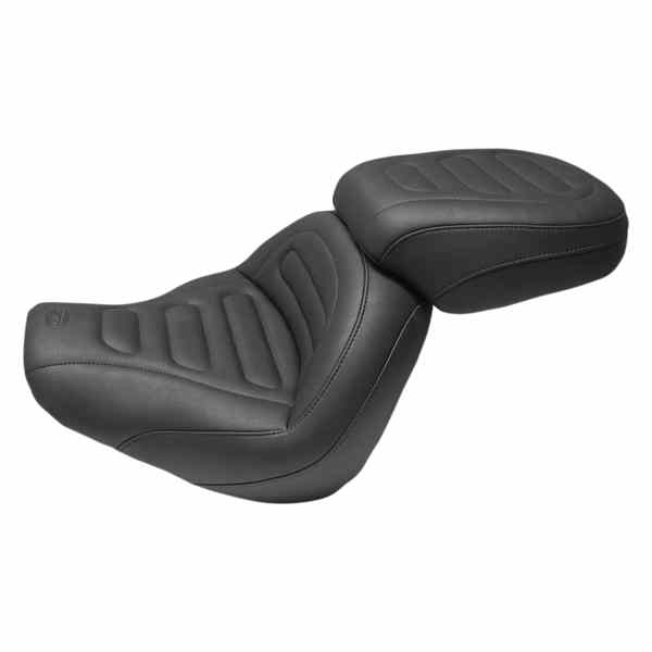 取寄せ MXツアーソロシート マスタング Max Profile Solo Touring Seat - without Driver Backrest - Black - Trapezoid Stitch - FXFB/FXFBS 75887 08021057