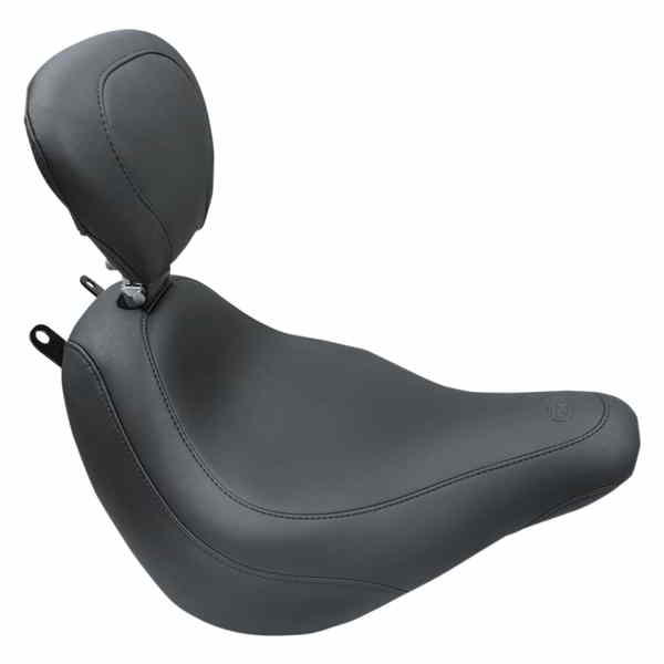 取寄せ ワイドトリッパーソロシート マスタング Seat - Wide Tripper? Solo - with Backrest - Smooth - Black 79332 08021078