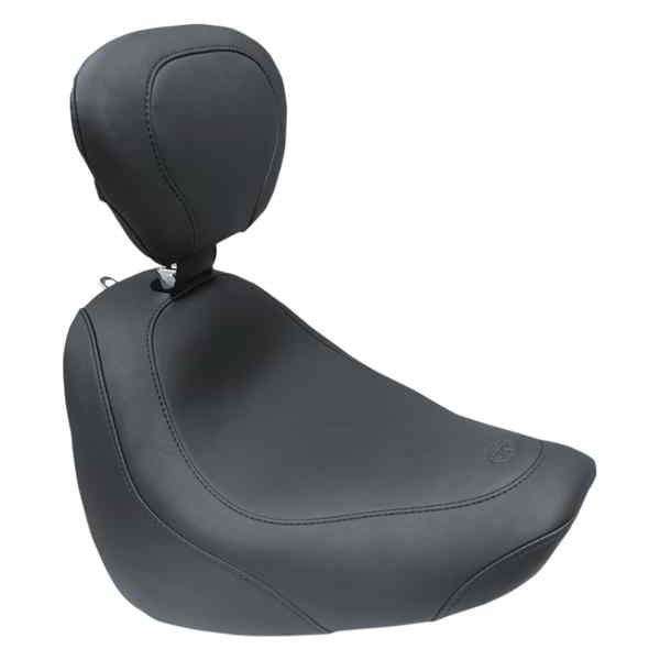 取寄せ ワイドトリッパーソロシート マスタング Seat - Wide Tripper? Solo - with Backrest - Smooth - Black 79336 08021080