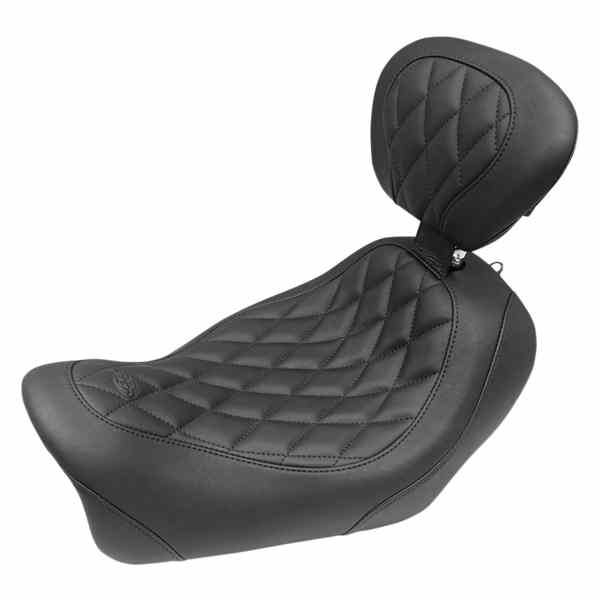 取寄せ トリッパーソロシート マスタング Seat - Wide Tripper? Solo - with Backrest - Diamond - Black 79799 08021263