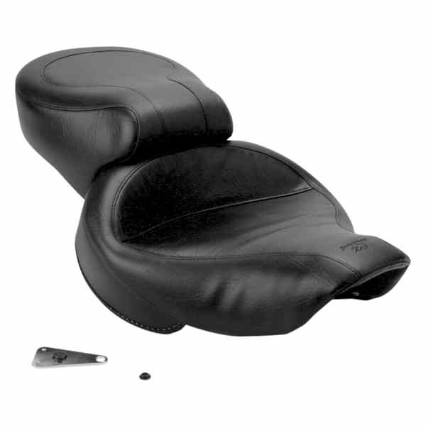 取寄せ ヴィンテージ2アップシート マスタング Vintage Style Seat - Wide - Smooth - Black - Dyna 75111 08030222