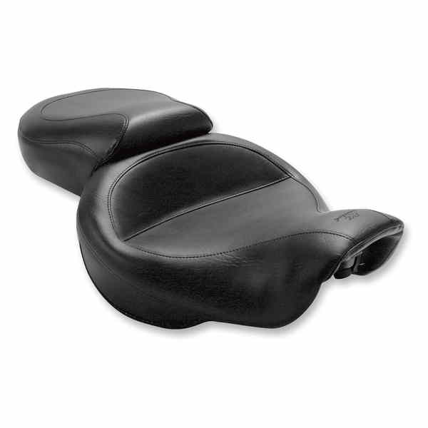 取寄せ ヴィンテージ2アップシート マスタング Vintage Style Seat - Wide - Smooth - Black - Dyna 75535 08030226