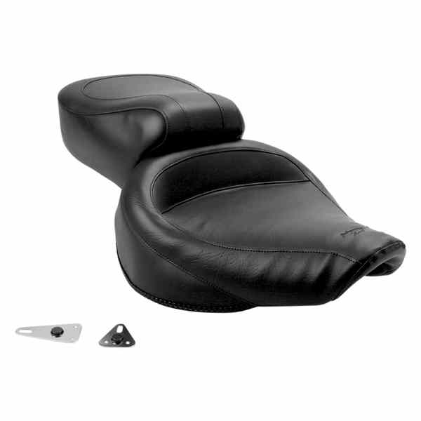 取寄せ ヴィンテージ2アップシート マスタング Vintage Style Seat - Wide - Smooth - Black - Dyna 75680 08030229