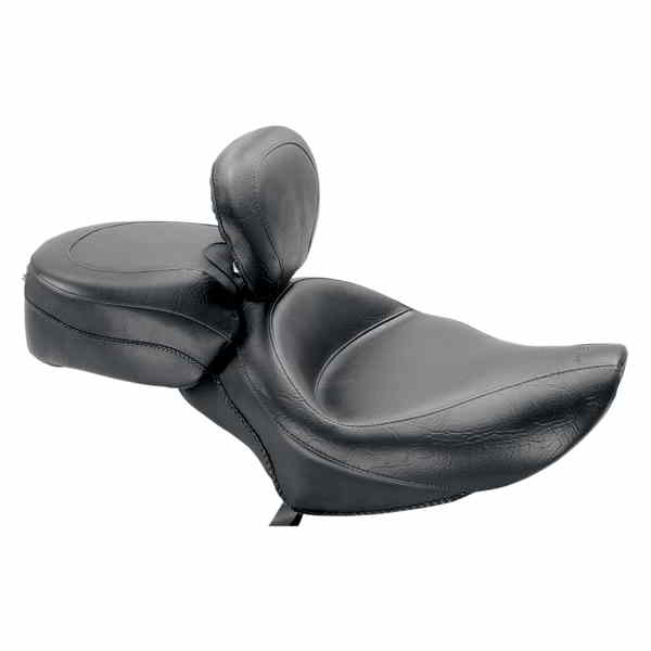 取寄せ 取り外し可能なバックレストを備えたワイドスタイルのソロシート マスタング Wide Solo Seat - With Backrest - Vintage - Black - Smooth - XL '04-'21 79427 08040307