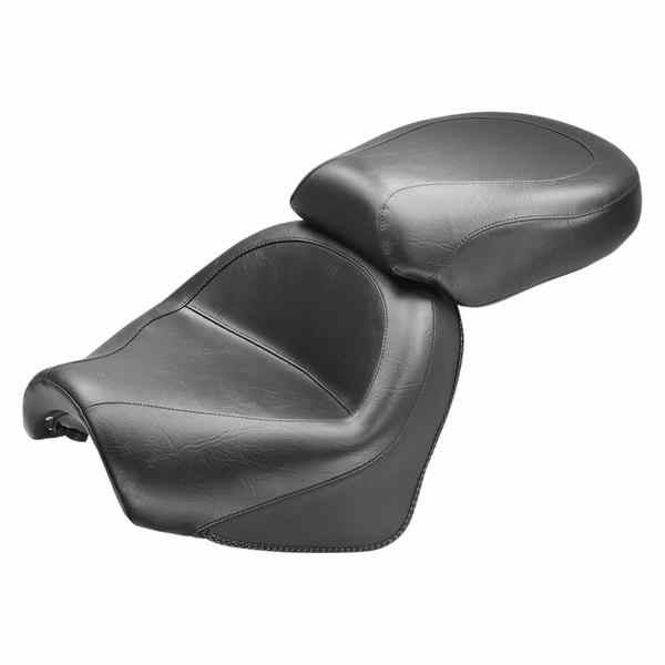 取寄せ ビンテージワイド2アップツーリングシート マスタング Seat - Vintage - Wide - Touring - Without Driver Backrest - Two-Piece - Smooth - Black - Suzuki 75811 08100288