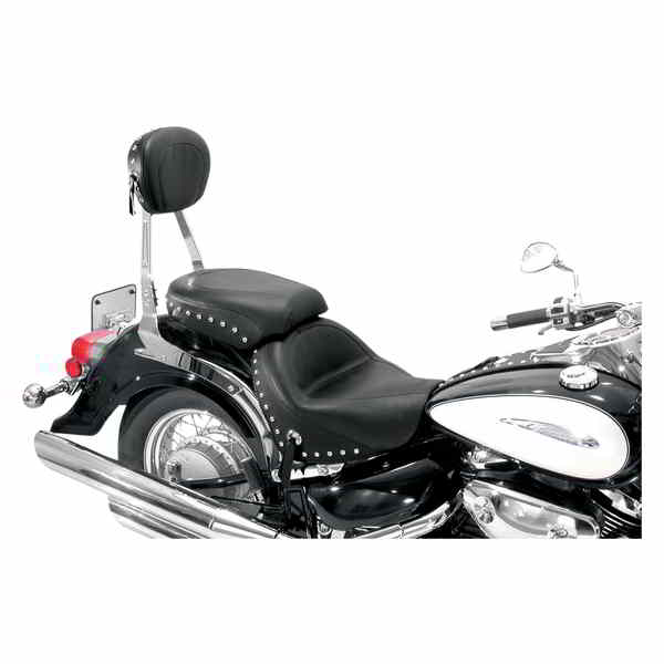 取寄せ ワイドツーリング2アップシート マスタング Seat - Wide - Touring - Without Backrest - Two-Piece - Chrome Studded - Black w/Conchos 75810 08100290