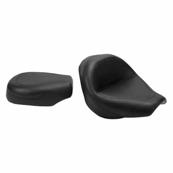 取寄せ ビンテージワイド2アップツーリングシート マスタング Seat - Vintage - Wide - Touring - Without Driver Backrest - Two-Piece - Smooth - Black - VTX1300 75907 08100293