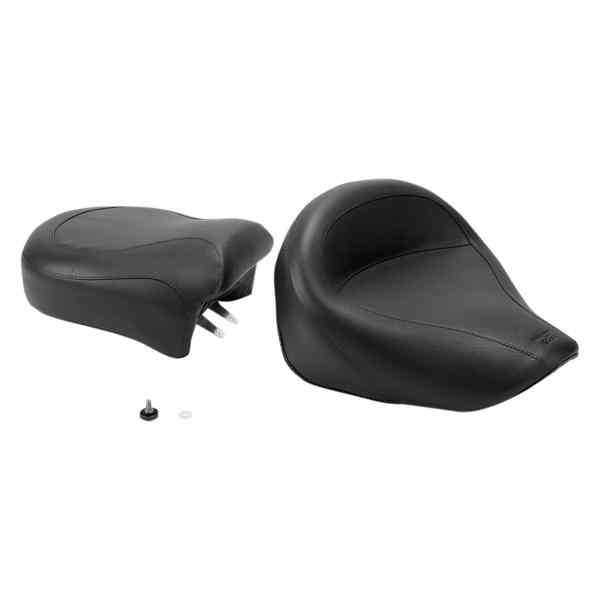 取寄せ ビンテージワイド2アップツーリングシート マスタング Seat - Vintage - Wide - Touring - Without Driver Backrest - Two-Piece - Smooth - Black - VZ800 75818 08100392