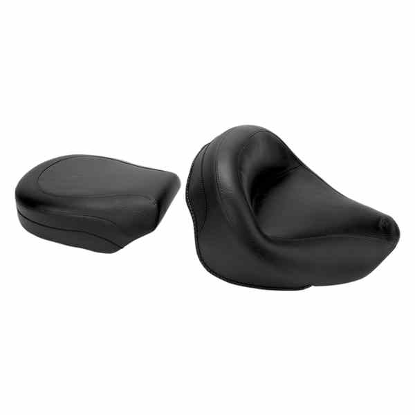 取寄せ ビンテージワイド2アップツーリングシート マスタング Seat - Vintage - Wide - Touring - Without Driver Backrest - Two-Piece - Smooth - Black - VN1600 75891 08100396