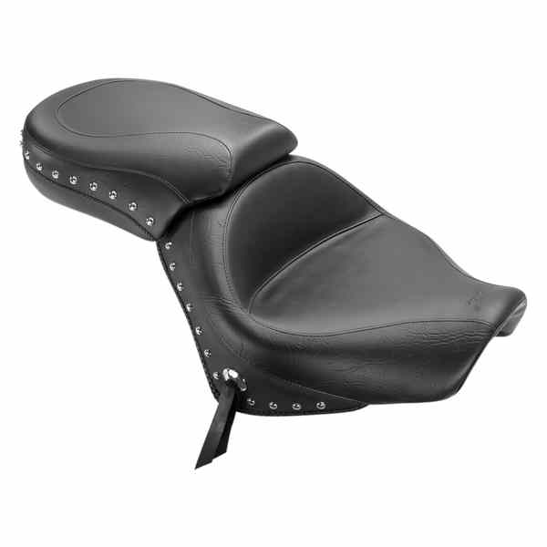 取寄せ ワイドツーリング2アップシート マスタング Seat - Wide - Touring - Without Backrest - Two-Piece - Chrome Studded - Black w/Conchos - Spirit 750 76160 08100551