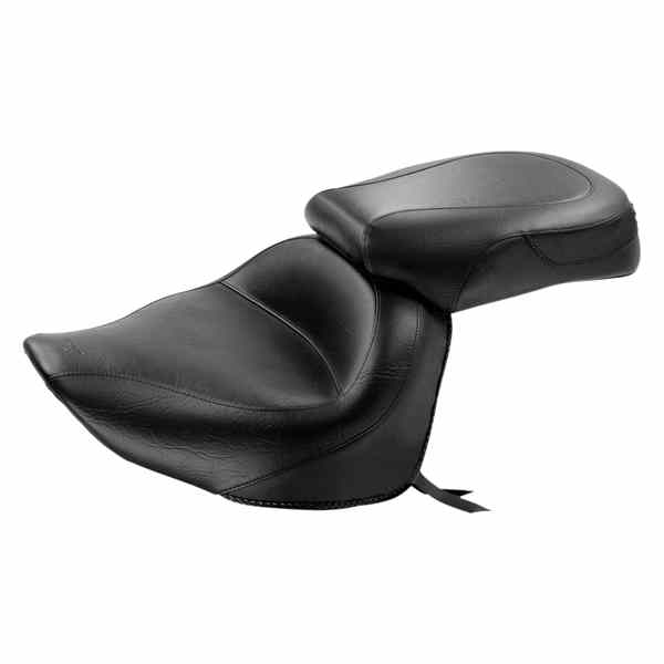 取寄せ ビンテージワイド2アップツーリングシート マスタング Seat - Vintage - Wide - Touring - Without Driver Backrest - Two-Piece - Smooth - Black - Raider 76261 08100556