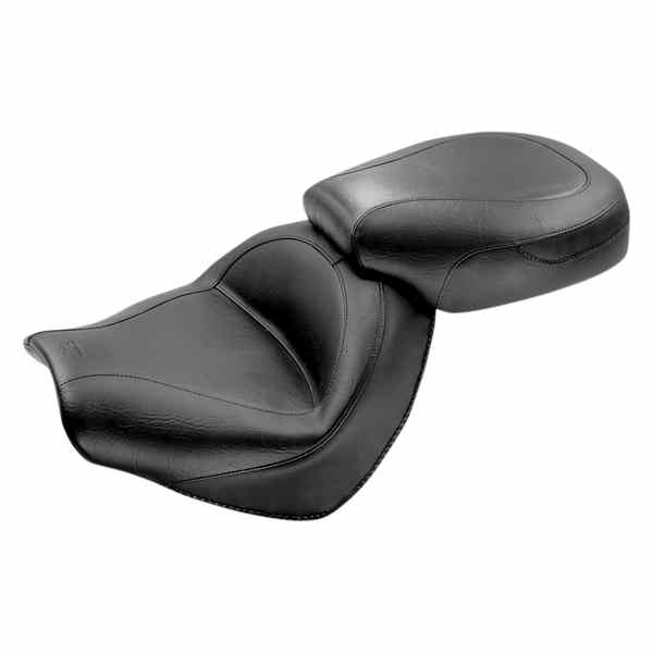 取寄せ ビンテージワイド2アップツーリングシート マスタング Seat - Vintage - Wide - Touring - Without Driver Backrest - Two-Piece - Smooth - Black 76191 08100671