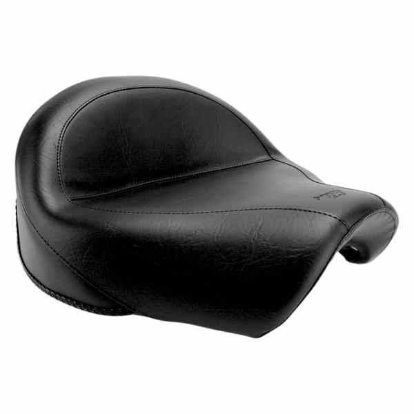 取寄せ ビンテージワイド2アップツーリングシート マスタング Seat - Vintage - Wide - Touring - Without Driver Backrest - Two-Piece - Smooth - Black 76071 08100702