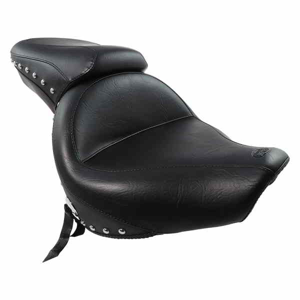 取寄せ ワイドツーリング2アップシート マスタング Seat - Wide - Touring - Without Backrest - One-Piece - Chrome Studded - Black w/Conchos 76640 08101039