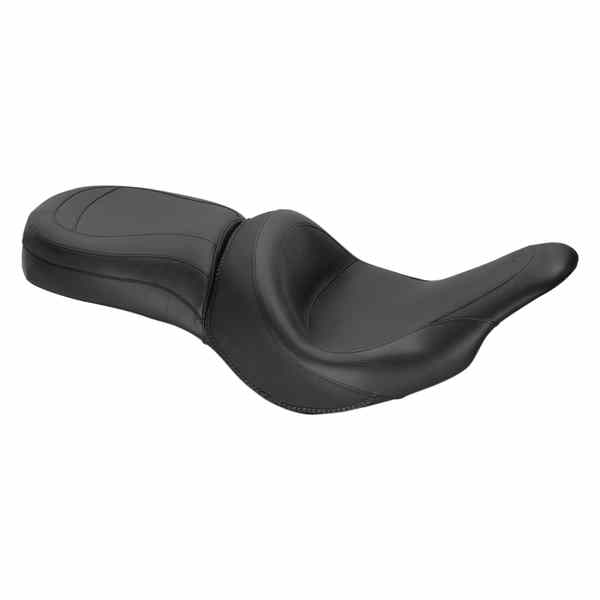 取寄せ ビンテージワイド2アップツーリングシート マスタング Seat - Vintage - Wide - Touring - Without Driver Backrest - One-Piece - Smooth - Black - Vaquero 76287 08101319