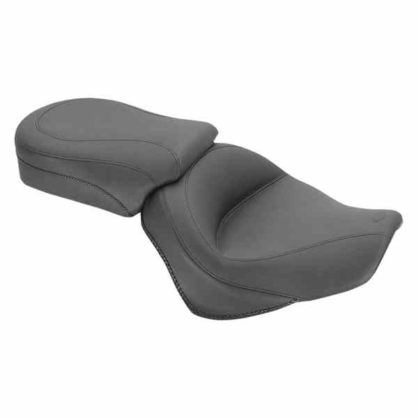 取寄せ ビンテージワイド2アップツーリングシート マスタング Seat - Vintage - Wide - Touring - Without Driver Backrest - Two-Piece - Smooth - Black 76831 08101425