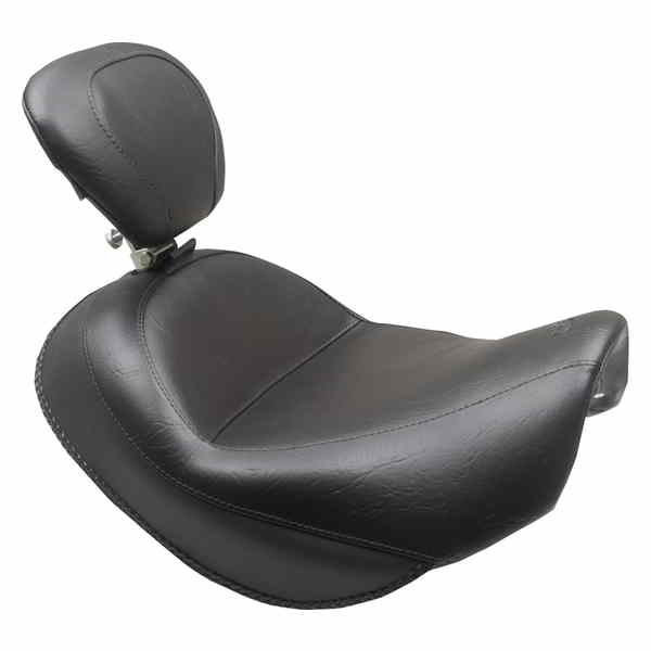 取寄せ マスタング Wide Touring Solo Seat - Black - Plain - with Driver Backrest - C90T '15-'19 89206 08102393