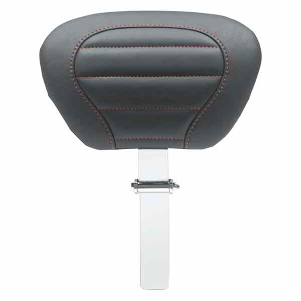 取寄せ デラックスツーリング取り外し可能ドライバーバックレスト - ブラック、アメリカンビューティーレッドステッチ マスタング Deluxe Touring Removable Driver Backrest - Black W/American Beauty Red Stitchi 79012AB 08220492