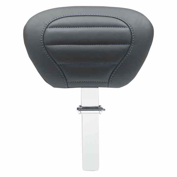 取寄せ デラックスツーリング取り外し可能ドライバーバックレスト - ブラック/スカイブルーステッチ マスタング Deluxe Touring Removable Driver Backrest - Black W/Sky Blue Stitching 79012SB 08220494