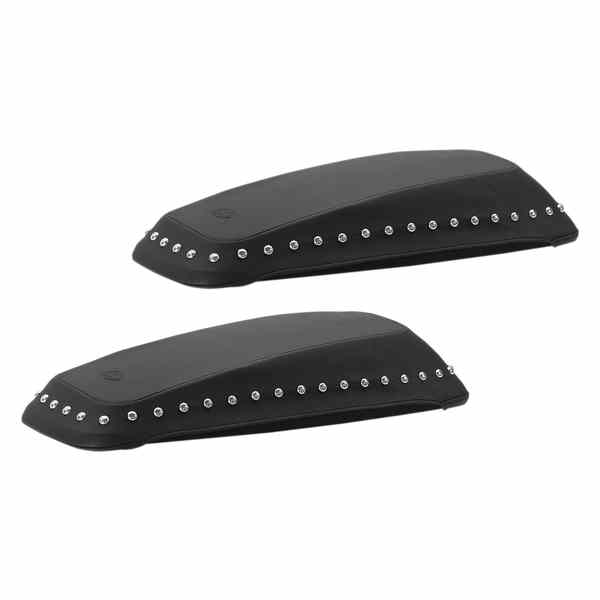 取寄せ サドルバッグ リッド カバー - クローム スタッド - 14-19 FL マスタング Saddlebag Lid Covers - Chrome Stud - '14-'19 FL 77623 35010975