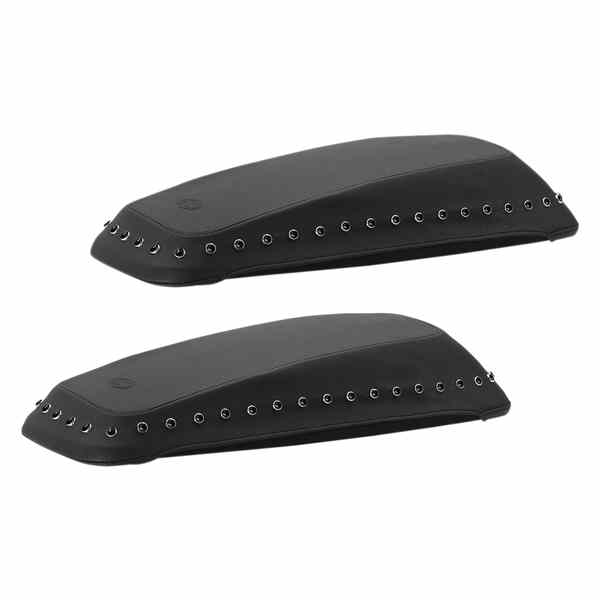 取寄せ サドルバッグ リッド カバー - ブラック スタッド - 14-19 FL マスタング Saddlebag Lid Covers - Black Stud - '14-'19 FL 77624 35010976