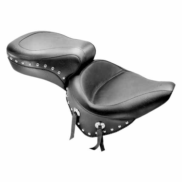 取寄せ スタッズ付き2アップシート マスタング Wide Studded Seat - Softail '00-'05 75072 DS900219