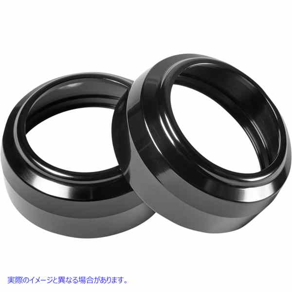 取寄せ フォークダストキャップ - ブラックアルマイト - 49 mm パフォーマンスマシーン (PM) Fork Dust Cap - Black Anodized - 49 mm 0208-2181-B 04060111