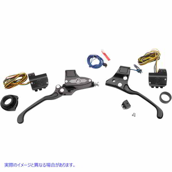 取寄せ ハンドルバーコントロールキット パフォーマンスマシーン (PM) Handlebar Control Set - Cable - 9/16 Master Cylinder - Black 0062-4019-BM 06101671