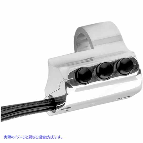 取寄せ スイッチアセンブリ - 右側 - 3ボタン - クローム パフォーマンスマシーン (PM) Switch Assembly - Right Side - Three Button - Chrome 0062-2032-CH 06160096