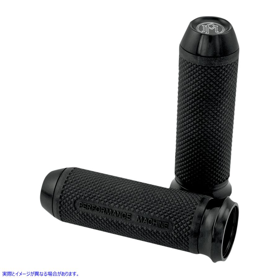 取寄せ グリップ - エリート - TBW - ブラック パフォーマンスマシーン (PM) Grips - Elite - TBW - Black 0063-2028-B 06300953