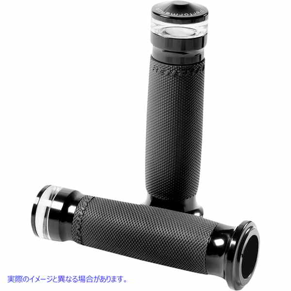 取寄せ グリップ コンター - LED - TBW - ブラック パフォーマンスマシーン (PM) Grips Contour - LED - TBW - Black 0063-2100M-B 06302729