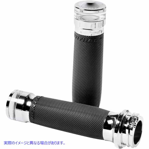 取寄せ グリップコンター - LED - ケーブル - クローム パフォーマンスマシーン (PM) Grips Contour - LED - Cable - Chrome 0063-2101M-CH 06302732