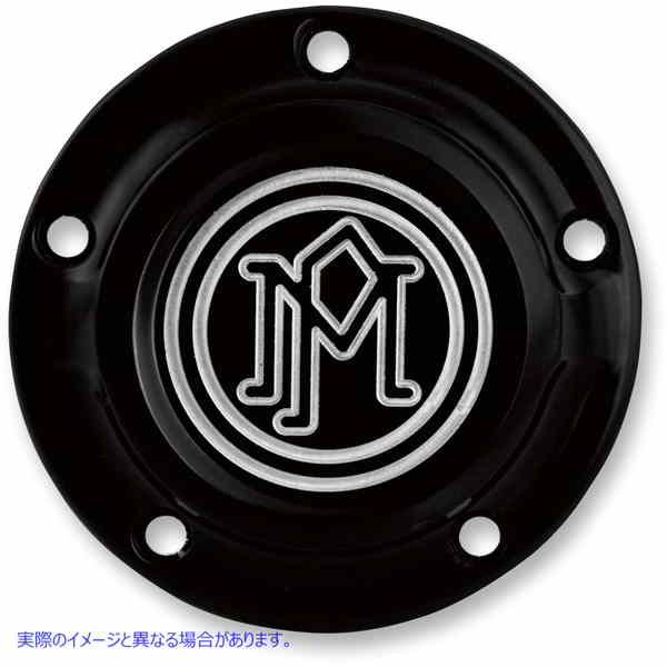 取寄せ イグニッションカバー - スカラップ - 5穴 - コントラストカット パフォーマンスマシーン (PM) Ignition Cover - Scalloped - 5 Hole - Contrast Cut 0177-2029-BM 09401162