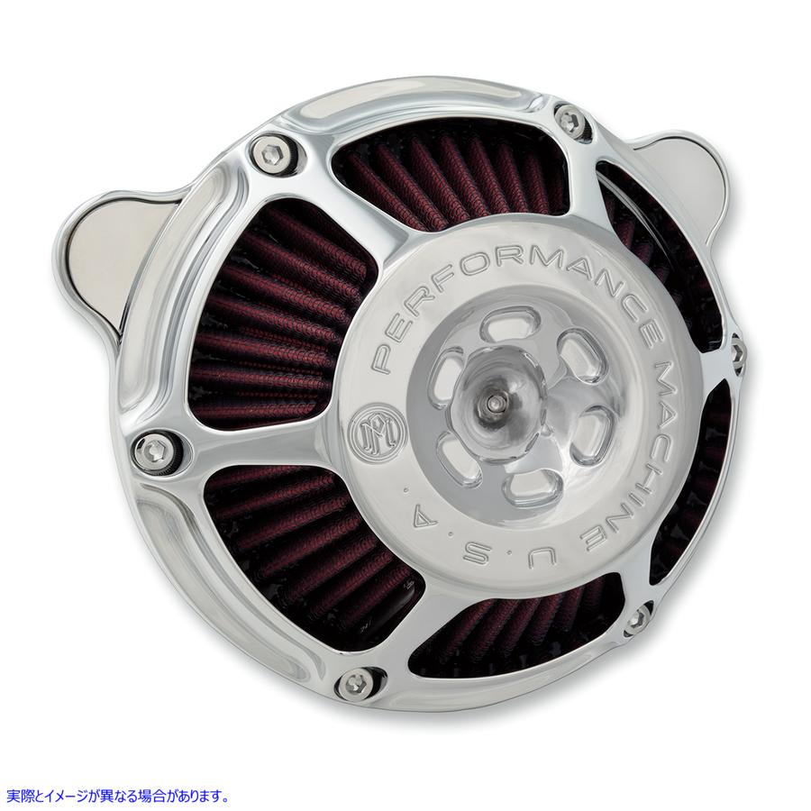 取寄せ 最大HPエアクリーナー パフォーマンスマシーン (PM) Max HP Air Cleaner - Chrome - CV/EFI 0206-2078-CH 10101323