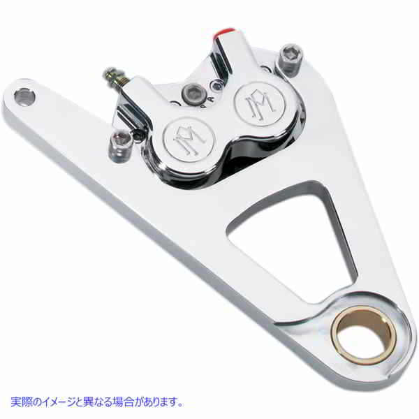 取寄せ キャリパーキット パフォーマンスマシーン (PM) Single Disc Caliper - Front - Chrome - Springer 00-07 1230-0017-CH 17010041