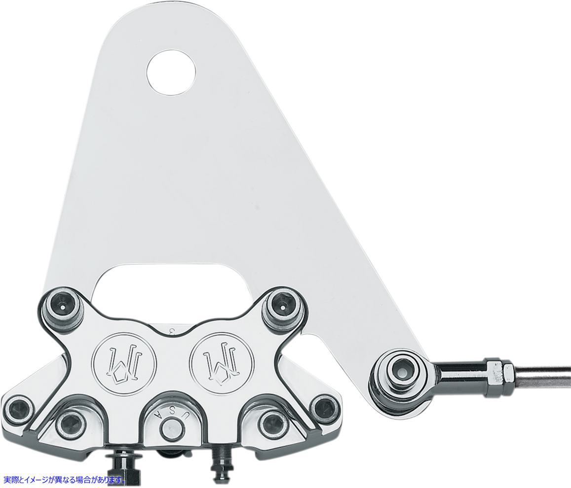 取寄せ キャリパーキット パフォーマンスマシーン (PM) 4-Piston Brake Caliper - Rear - Polished 1272-0052-1-P 17010055