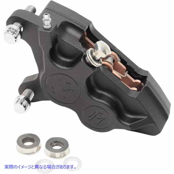 取寄せ 4ピストンディファレンシャルボアキャリパー パフォーマンスマシーン (PM) 4-Piston Caliper - Front Left - Black Ops? - 11.5 0053-2919-SMB 17010475