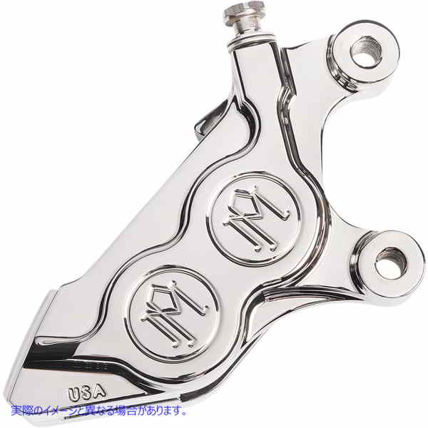 取寄せ 4ピストンキャリパー パフォーマンスマシーン (PM) 4-Piston Caliper - Chrome - Right Front 0052-2424-CH 17010669