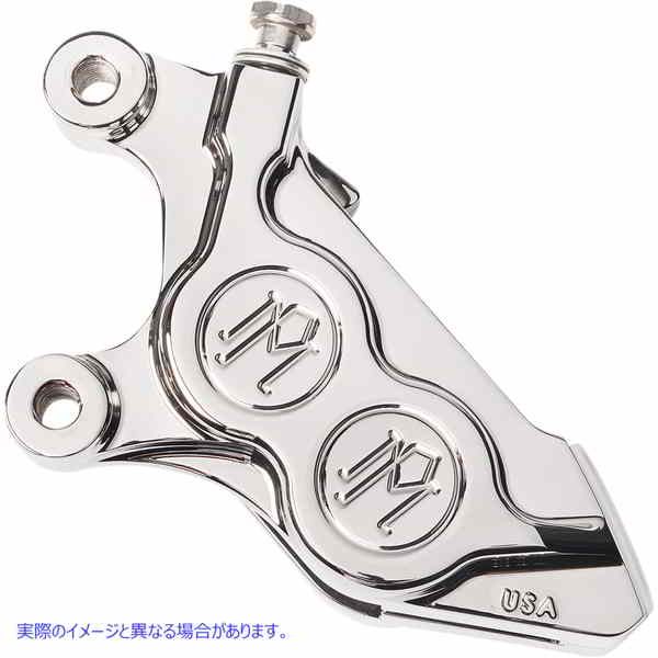 取寄せ 4ピストンキャリパー パフォーマンスマシーン (PM) 4-Piston Caliper - Chrome - Left Front 0052-2425-CH 17010672