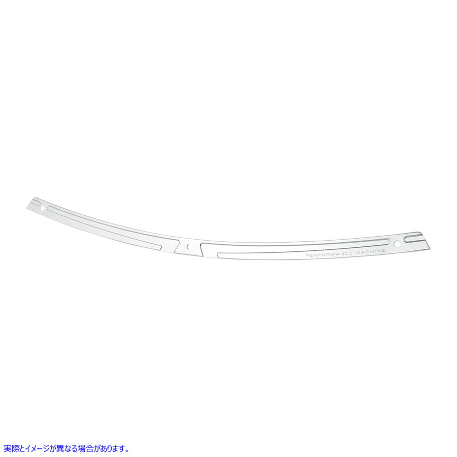 取寄せ フロントガラストリム - スカロップ - クローム パフォーマンスマシーン (PM) Windshield Trim - Scallop - Chrome 0209-2015SCA-CH 23500210