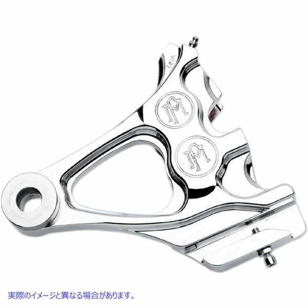 取寄せ 4ピストンディファレンシャルボアキャリパー パフォーマンスマシーン (PM) Caliper - Rear - Chrome - 00-05 Softail 1285-0076-CH DS324132