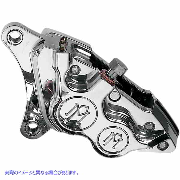 取寄せ 4ピストンディファレンシャルボアキャリパー パフォーマンスマシーン (PM) Caliper - Front Left - Polished - 00-17 Harley-Davidson 0053-2919-P DS324608