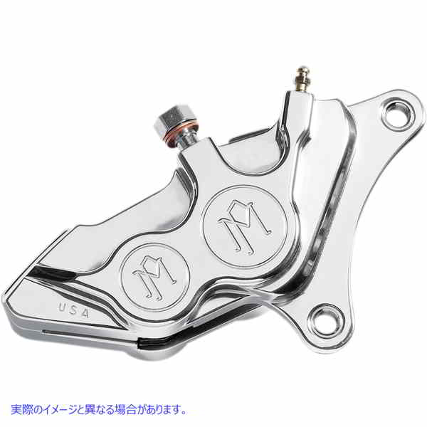 取寄せ 4ピストンディファレンシャルボアキャリパー パフォーマンスマシーン (PM) Caliper - Front Left - Chrome - 00-17 Harley-Davidson 0053-2919-CH DS324609